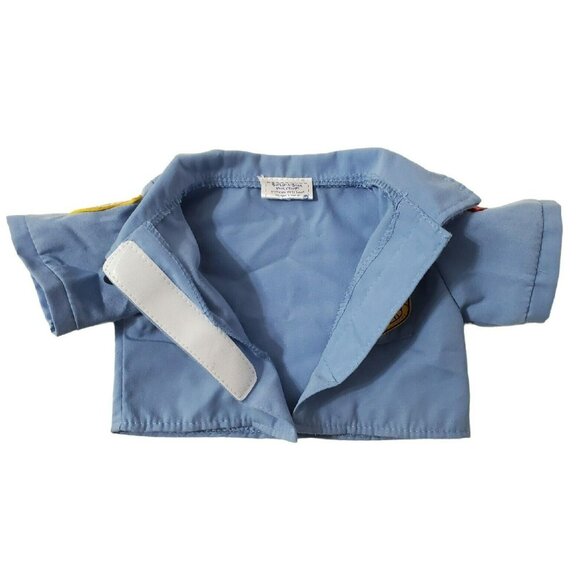 Build A Bear Police Officer Uniform Outfit Shirt Tie Pants Belt Hat Blue BBPD - Picture 6 of 10